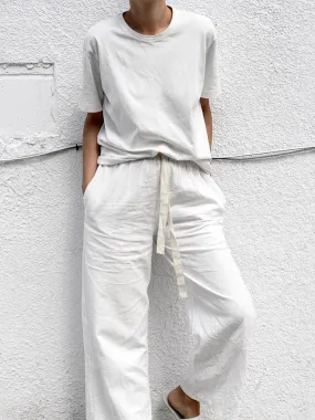 Pure Color Casual Short Sleeve Suit