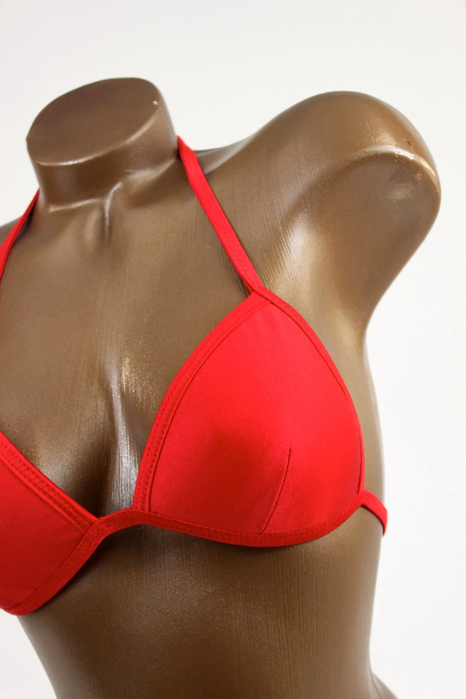 Red Satin Tie Sides Practice Bikini