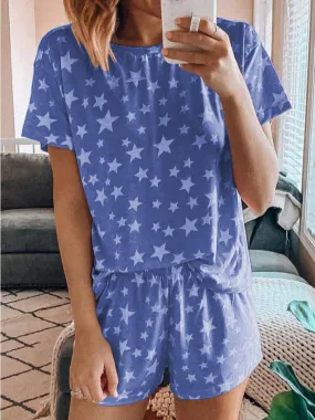 Short Sleeve Casual Star Suits