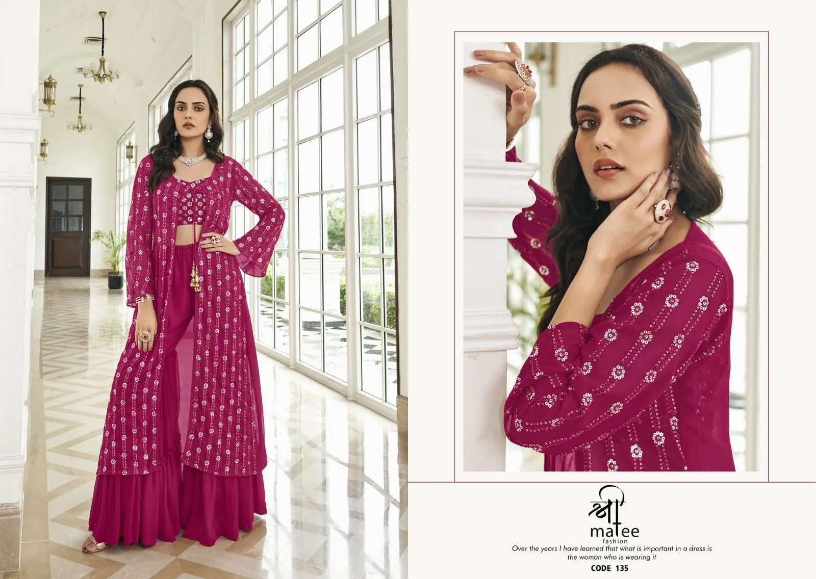 Shreematee Fashion Zainab Series 133-135 Faux Georgette Kurti