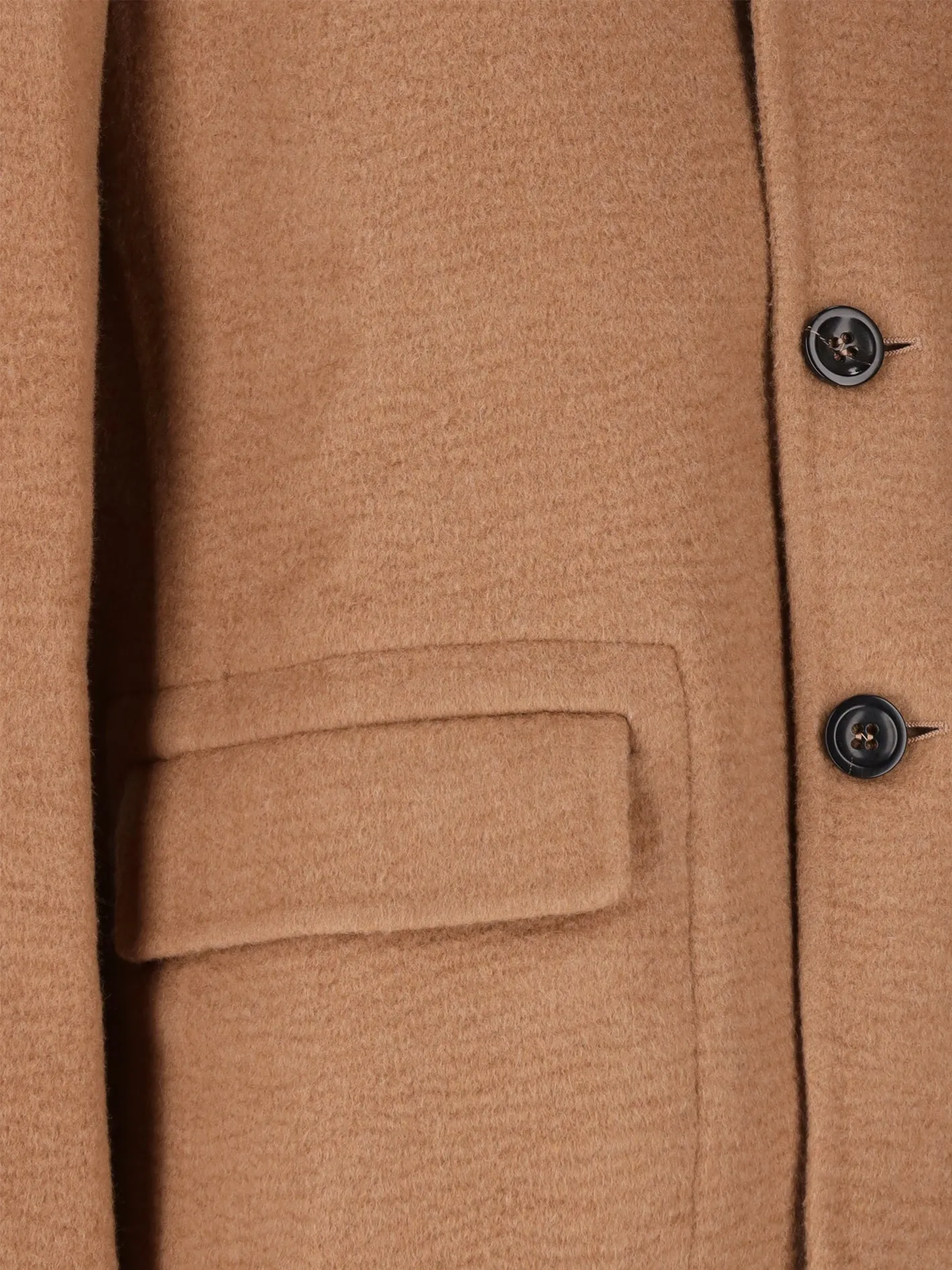 single-breasted camel-hair blazer