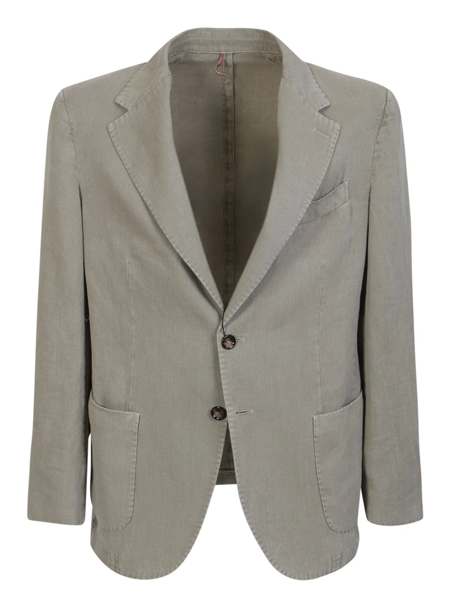 Single-breasted sage green jacket