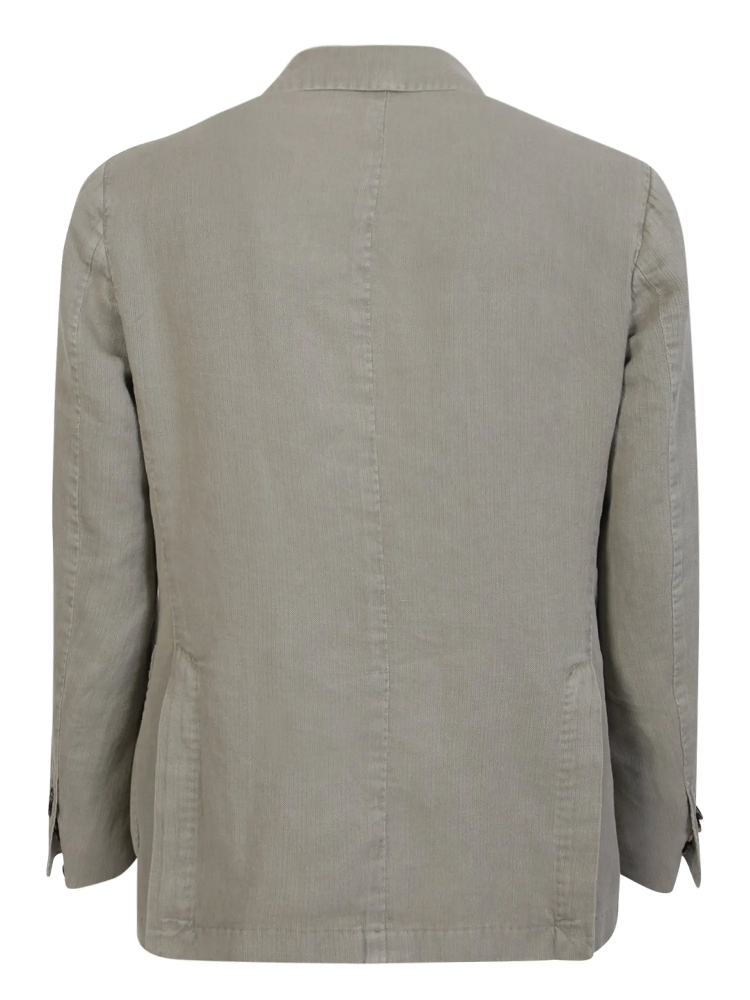 Single-breasted sage green jacket