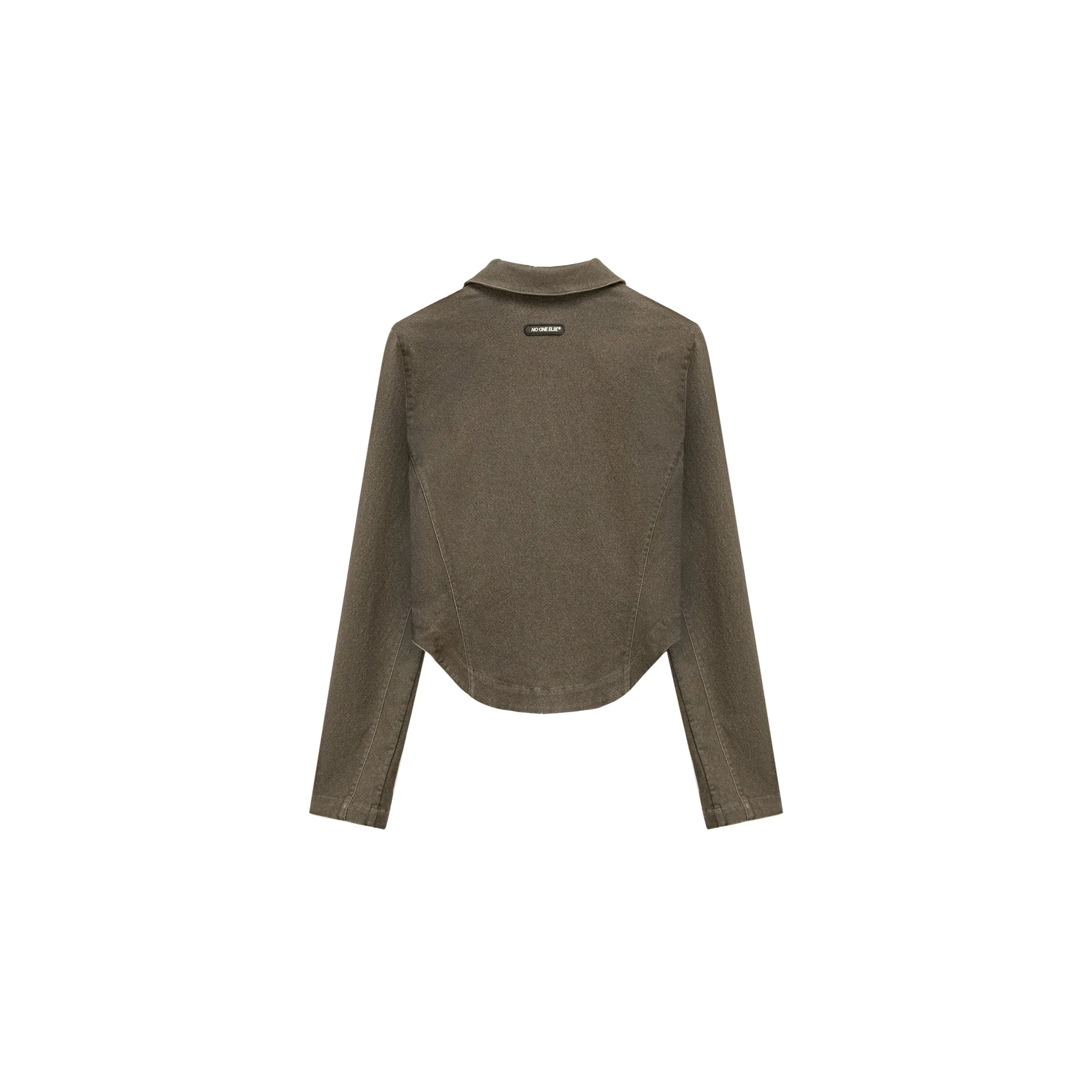 Solid Zip-Up Shirt
