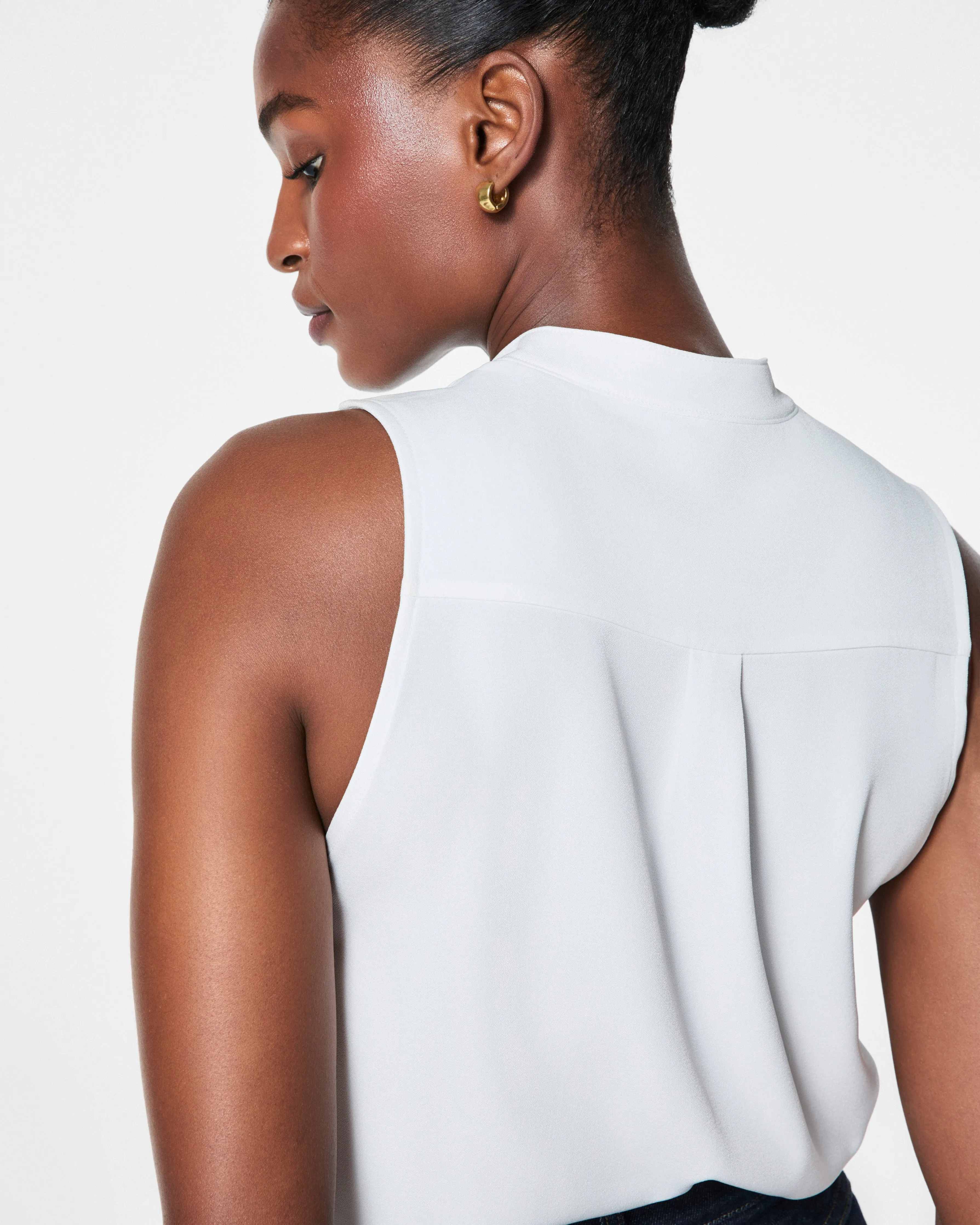 SPANX® Carefree Crepe Popover Blouse