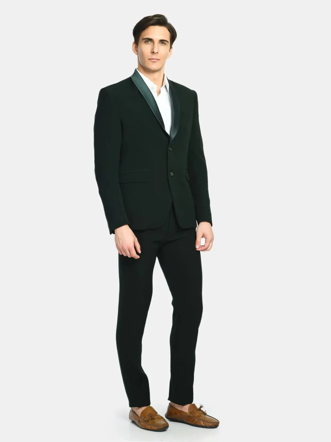 Teal Green Italian Tuxedo Slim Fit Suit