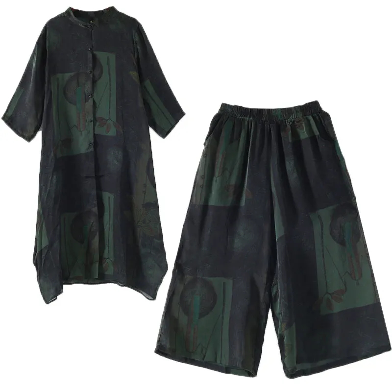 Women Summer Suits Loose Women Wide Legs ATM962306
