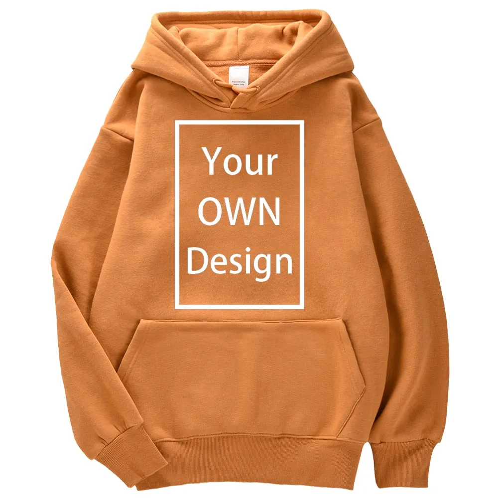 Your OWN Design Brand Logo Picture Custom Men Women DIY Hoodies Sweatshirt  Hoody Clothing