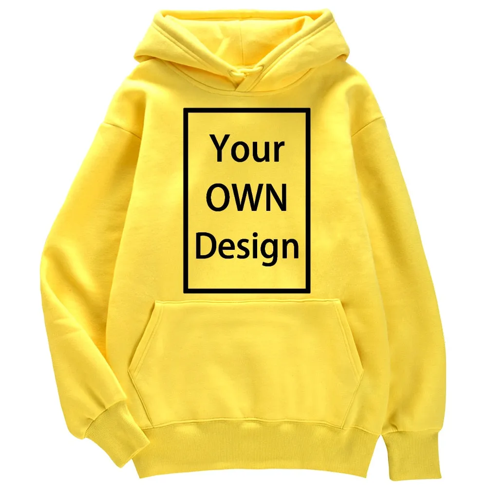 Your OWN Design Brand Logo Picture Custom Men Women DIY Hoodies Sweatshirt  Hoody Clothing