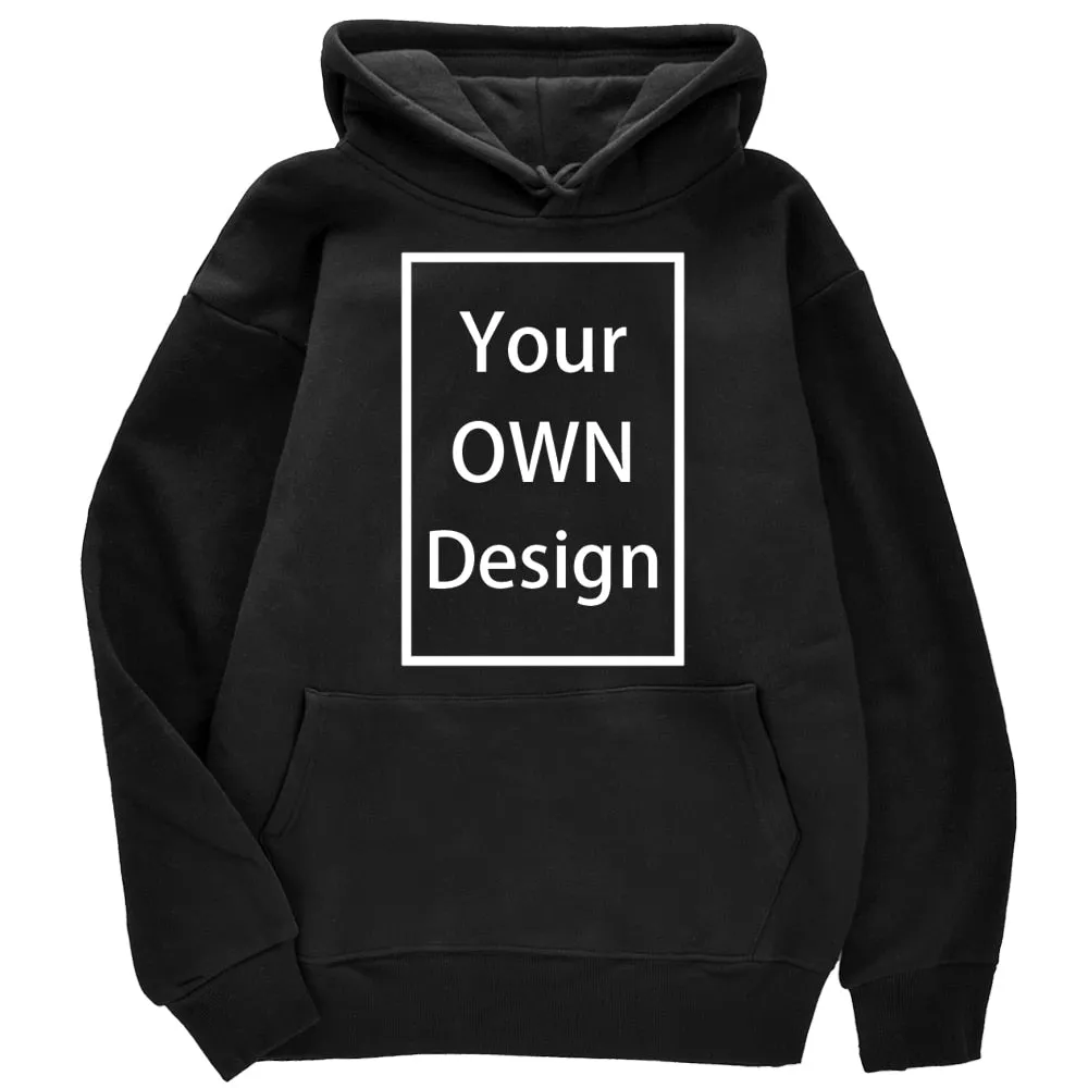Your OWN Design Brand Logo Picture Custom Men Women DIY Hoodies Sweatshirt  Hoody Clothing