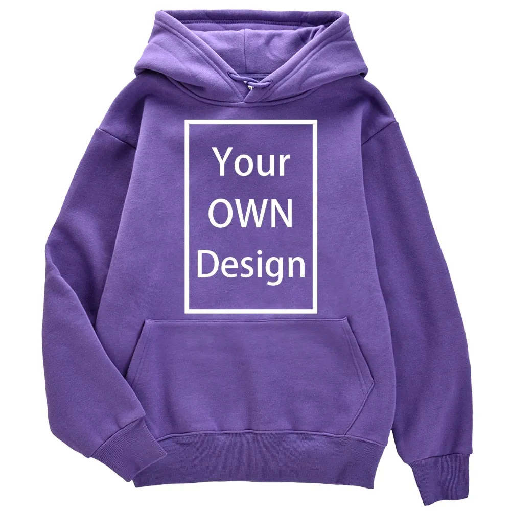 Your OWN Design Brand Logo Picture Custom Men Women DIY Hoodies Sweatshirt  Hoody Clothing