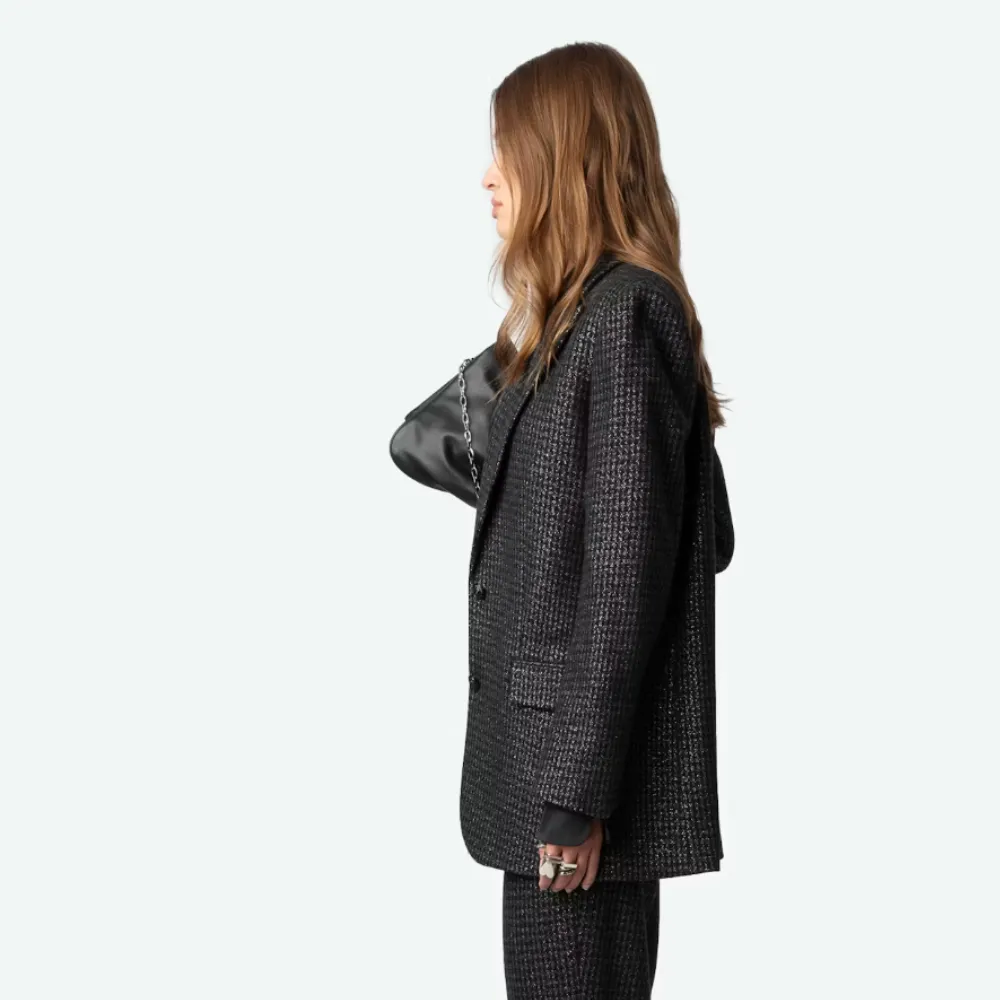 Zadig & Voltaire Viva Shimmer Jacket - Noir