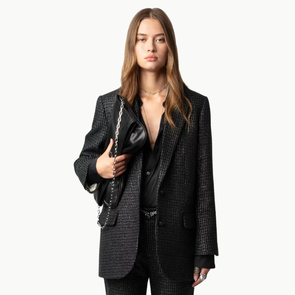Zadig & Voltaire Viva Shimmer Jacket - Noir