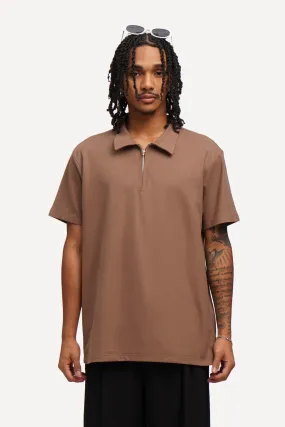Zip-Up Polo