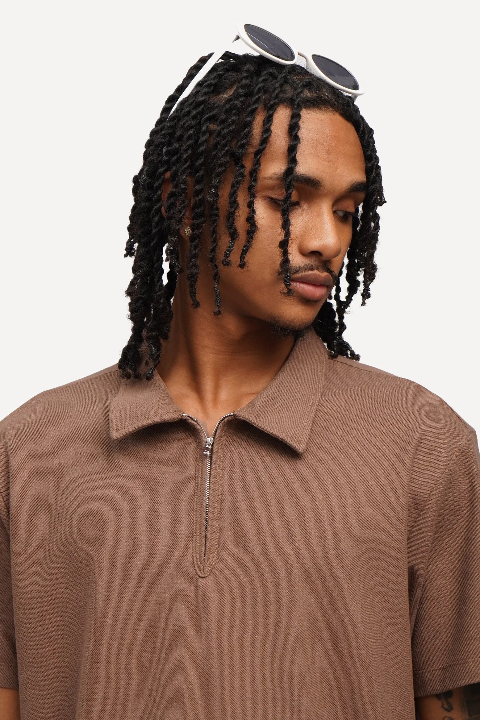 Zip-Up Polo