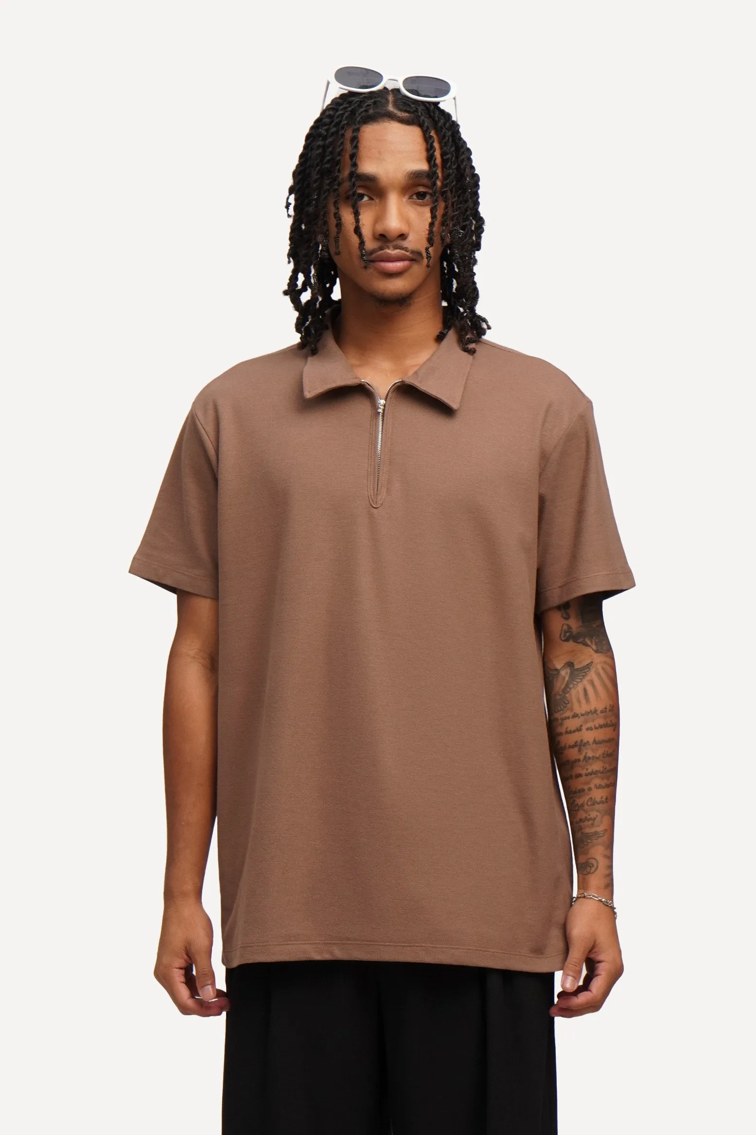 Zip-Up Polo