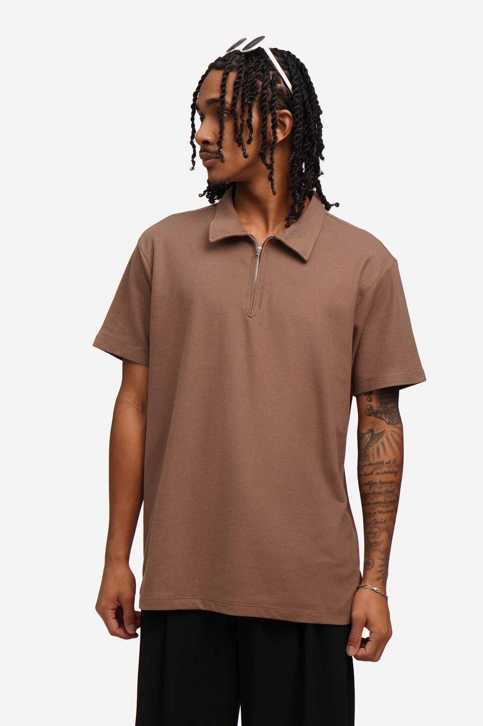 Zip-Up Polo